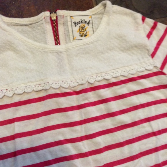POCKIE K soft modal striped long sleeved tee 6 6x - Picture 2 of 5